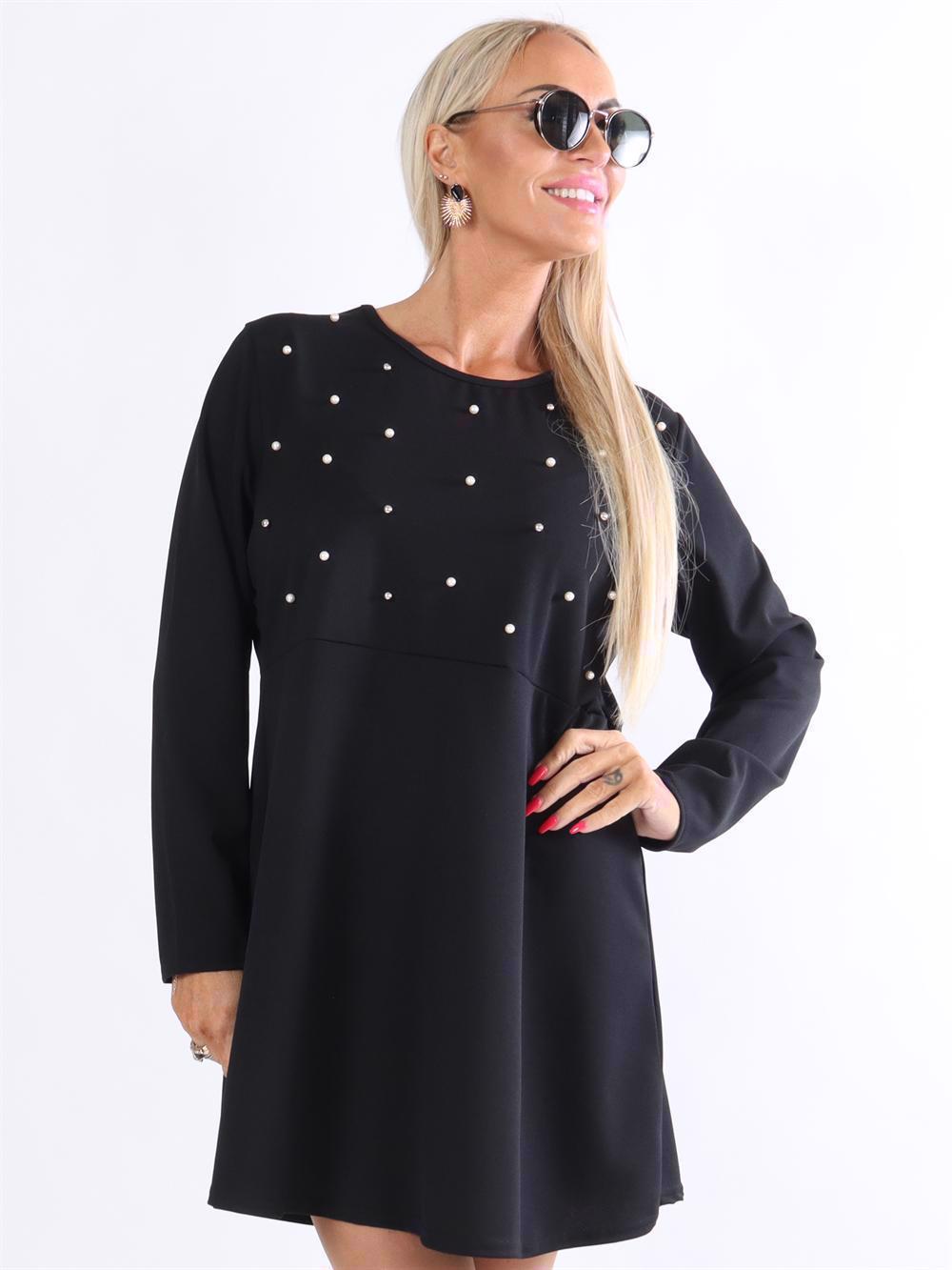 Diana - Kjole med perler og skød